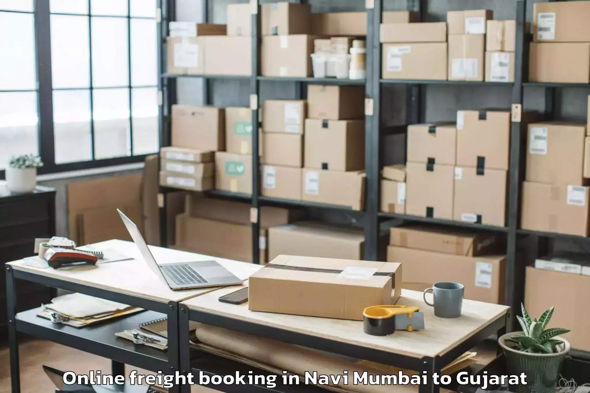 Navi Mumbai to Mahudha Online Freight Booking